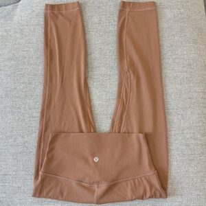 Lululemon Double Align High Rise Crop Leggings Size 6 In Light Brown 23"
